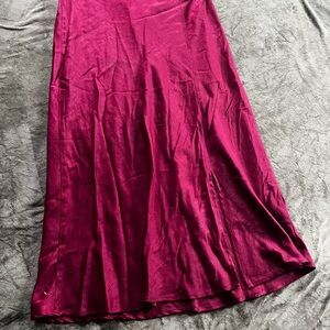 Red Maxi Slip Skirt for Casual Occasions